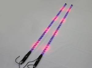 BTR Products - BTR Whip Lights, Twisted Multicolor 5' Whip Pair w/ Remote - Image 18