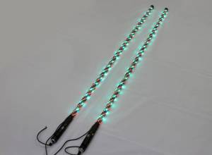 BTR Products - BTR Whip Lights, Twisted Multicolor 5' Whip Pair w/ Remote - Image 21