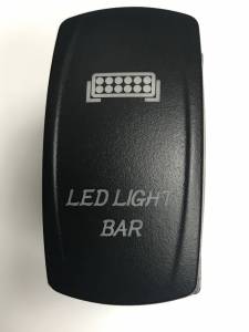 BTR C-Series Rocker Switch, LED Light Bar (On-Off) Green