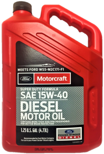 Motor Oil - 15W40 Motor Oil - Ford Genuine Parts - Ford Motorcraft Oil SAE 15W-40, Super Duty Diesel Motor Oil (5 Quart Bottle)