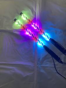 BTR Products - BTR Whip Lights, Twisted Multicolor 2' Whip Pair w/ Remote - Image 3
