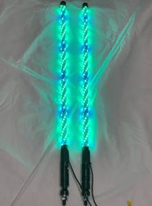BTR Products - BTR Whip Lights, Twisted Multicolor 3' Whip Pair w/ Remote - Image 7