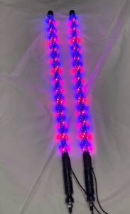 BTR Products - BTR Whip Lights, Twisted Multicolor 3' Whip Pair w/ Remote - Image 9
