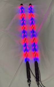 BTR Products - BTR Whip Lights, Twisted Multicolor 3' Whip Pair w/ Remote - Image 10
