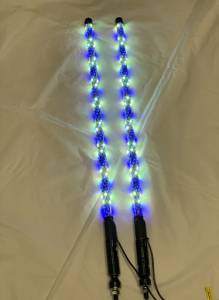 BTR Products - BTR Whip Lights, Twisted Multicolor 3' Whip Pair w/ Remote - Image 12