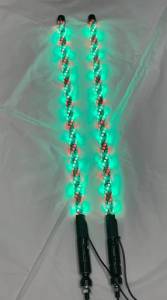 BTR Products - BTR Whip Lights, Twisted Multicolor 3' Whip Pair w/ Remote - Image 14