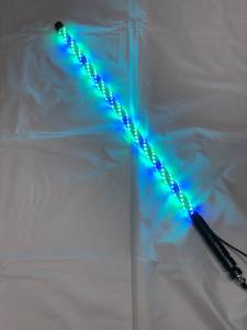 BTR Products - BTR Whip Lights, Twisted Multicolor 3' Whip Single w/ Remote - Image 2