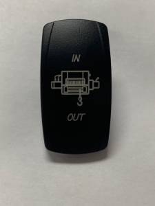 UTV Accessories - Rocker Switches - BTR Products - BTR C-Series Rocker Switch, Winch (On-Off-On) Blue