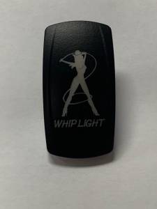 BTR C-Series Rocker Switch, Whip Light With Cowgirl (On-Off) Blue