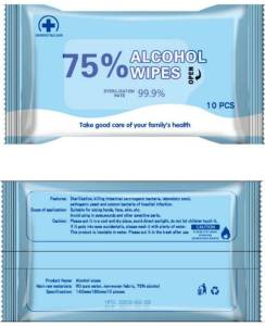 75% Alcohol Disinfection Wipes, 200 Wipes (20 Packs of 10 wipes) ($0.17 each) - Image 2