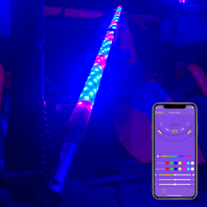 Gorilla Whips, Twisted Silver LED MAX, Whip with Wireless Remote (Pair)