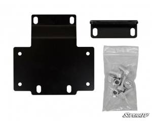 SuperATV - SuperATV Winch Mounting Plate with 6000 Lb. Black Ops UTV/ATV Winch for Honda (2016-23) Pioneer 1000 (With Remote & Synthetic Rope)  - Image 2