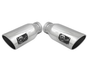 aFe - aFe 4" DPF Back Dual Exhaust Kit, Ford (2015-16) 6.7L Power Stroke, T-409 Stainless (w/ Polished Tips) - Image 3