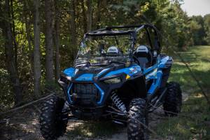 SuperATV - Polaris RZR XP Turbo Scratch Resistant Polycabonate Clear, Flip Windshield (2019) **With Ride Command** - Image 1