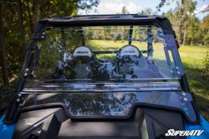 SuperATV - Polaris RZR XP Turbo Scratch Resistant Polycabonate Clear, Flip Windshield (2019) **With Ride Command** - Image 4