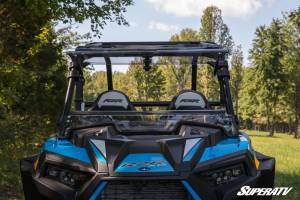 SuperATV - Polaris RZR XP Turbo Scratch Resistant Polycabonate Clear, Flip Windshield (2019) **With Ride Command** - Image 8
