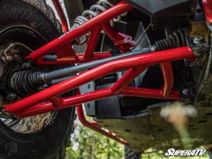 SuperATV - SuperATV High Clearance A-Arms for Polaris (2014-23) RZR XP 1000 (Non-Adjustable, Upper, Heavy-Duty 4340 Chromoly Steel) Red - Image 3