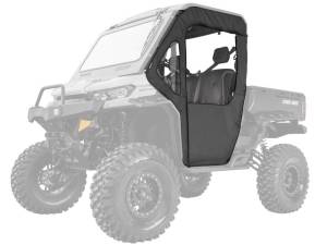 Can-Am Defender Full Cab Enclosure Doors with Standard Dark Tint Polycarbonate Rear Windshield (2 Seater)