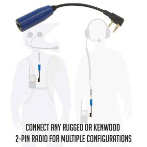Rugged Radios - Rugged Radios, Enduro Moto Kit - Helmet Kit and Short Cable, with R1 Business Band Handheld Radio - Image 3