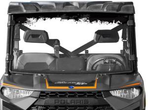 SuperATV - Polaris Ranger XP 570 Full Windshield, Mud Print (Scratch Resistant Polycarbonate) Clear - Image 1