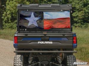 SuperATV - Polaris Ranger XP 1000 Scratch-Resistant Rear Windshield, Texas Flag Print (Standard Polycarbonate) - Image 2