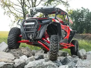 SuperATV - Polaris RZR XP Turbo Sidewinder A-Arms—1.5" Forward Offset (Super Duty 300M Ball Joints) Red - Image 2