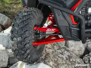SuperATV - Polaris RZR XP 1000 Sidewinder A-Arms—1.5" Forward Offset (Without Ball Joints) Red - Image 4
