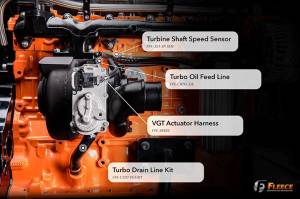 Fleece - Fleece Performance Turbo Drain Tube Kit for 6.7L Cummins VGT Turbochargers - Image 3
