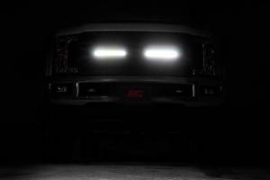 Rough Country - Rough Country Mesh Grille for Ford (2017-19) F-250/F-350, Dual 12" LED Light Bar - Image 4