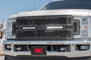 Rough Country - Rough Country Mesh Grille for Ford (2017-19) F-250/F-350, Dual 12" LED Light Bar - Image 6