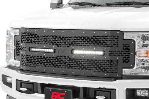 Rough Country - Rough Country Mesh Grille for Ford (2017-19) F-250/F-350, Dual 12" LED Light Bar - Image 8