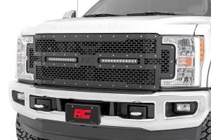 Rough Country - Rough Country Mesh Grille for Ford (2017-19) F-250/F-350, Dual 12" LED Light Bar - Image 11