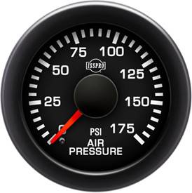 Isspro - Isspro Performax Series Black Face/Red Pointer/Green Lighting, Air Pressure Gauge Kit (0-175psi) - Image 2