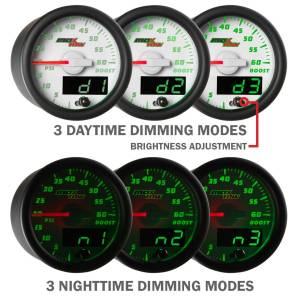 MaxTow Gauges - MaxTow Double Vision White & Green Fuel Pressure Gauge, 100psi - Image 4