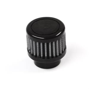 S&B Crankcase Vent Filter, .875" Hole, Clamp-On with Black Rubber Shield