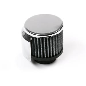 S&B Crankcase Vent Filter, 1.5" Hole, Clamp-On with Chrome Shield