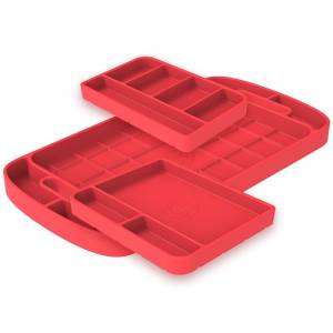 S&B Tool Trays, Flexible, Silicone, Pink, Set of 3