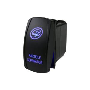 S&B Particle Separator Rocker Switches, Electrical. Black, Blue LED