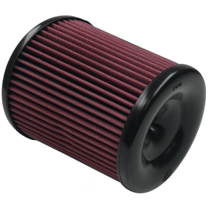 S&B Intake Replacement Filter for Jeep (2007-21) Wrangler 2.0L Turbo/3.6L, (2020-22) Gladiator 3.6L,  Ford (2015-23) Mustang GT/GT350 2.3L Ecoboost/5.0L/5.2L Cotton Cleanable (Red)
