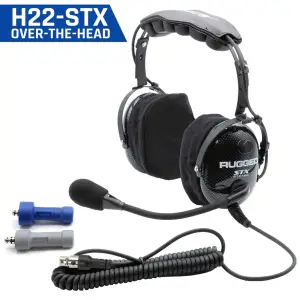 Rugged Radios H22 Over The Head Ultimate Carbon Fiber 2-Way Headset