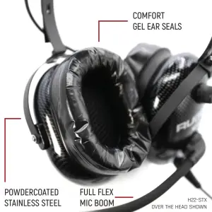 Rugged Radios - Rugged Radios H22 Over The Head Ultimate Carbon Fiber 2-Way Headset - Image 4