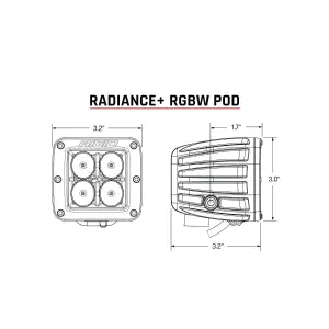 Rigid Industries - Rigid Industries Radiance+ Pod RGBW, Pair - Image 8