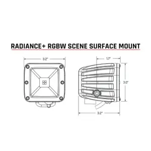 Rigid Industries - Rigid Industries Radiance+ Scene RGBW Surface Mount, Pair - Image 5
