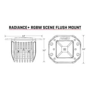 Rigid Industries - Rigid Industries Radiance+ Scene RGBW Flush Mount, Pair - Image 3