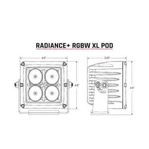 Rigid Industries - Rigid Industries Radiance+ Pod XL RGBW, Pair - Image 3