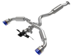 aFe - aFe Power Gemini XV 304 Stainless Steel Cat-Back Exhaust System for Toyota (2023-24) GR Corolla L3-1.6L (t), 3" to 2.5" w/ Cut-Out Blue Flame Tips - Image 8