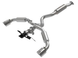 aFe - aFe Power Gemini XV 304 Stainless Steel Cat-Back Exhaust System for Toyota (2023-24) GR Corolla L3-1.6L (t), 3" to 2.5" w/ Cut-Out Polished Tips - Image 5