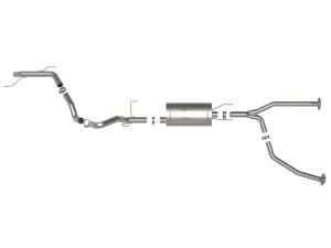 aFe Power Vulcan Series 304 Stainless Steel Cat-Back Exhaust System for Toyota (2023-24) Sequoia V6-3.4L (tt), 2.5"-3" 