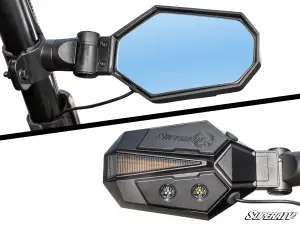 SuperATV - SuperATV Lighted Side-View Mirrors for Polaris (2020-24) Pro XP / Pro RZR / RZR Turbo, 1.875-2" - Image 14