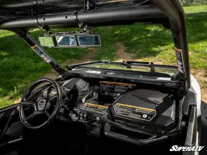 SuperATV - SuperATV Sport Flip Down Glass Windshield for Can-Am (2021-24) Commander (w/ Driver & Passenger Side Wipers) - Image 4